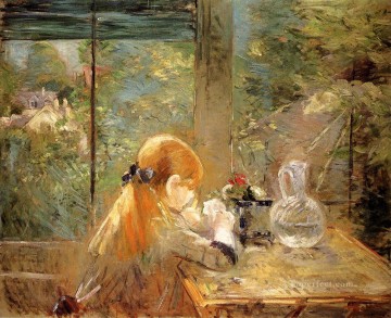 Berthe Morisot Painting - On The Veranda Berthe Morisot